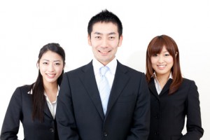 a team of asian business person